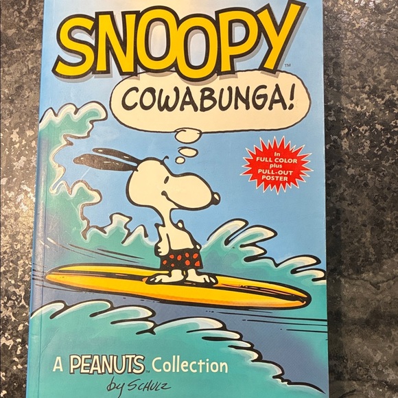 Peanuts Snoopy Cowabunga Book - Blue and Yellow - Picture 1 of 5
